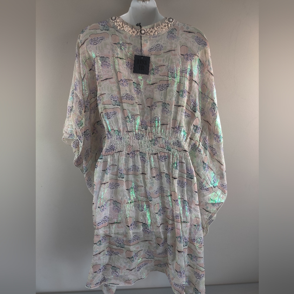 Free People/Anna Sui Iridescent Multicolor Swim Coverup - Picture 4 of 12